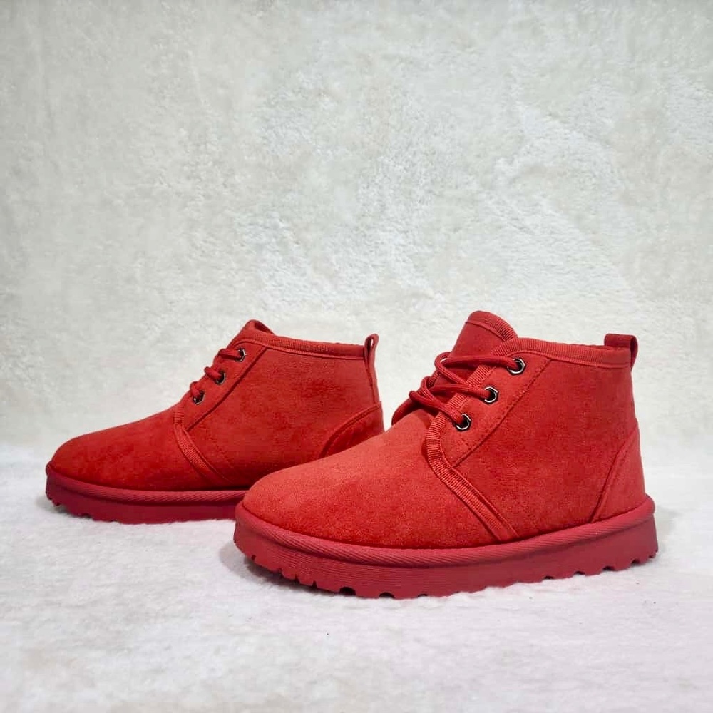 Kayleen By Los Angeles Red Winter Sneaker Bootie - Picture 2 of 11